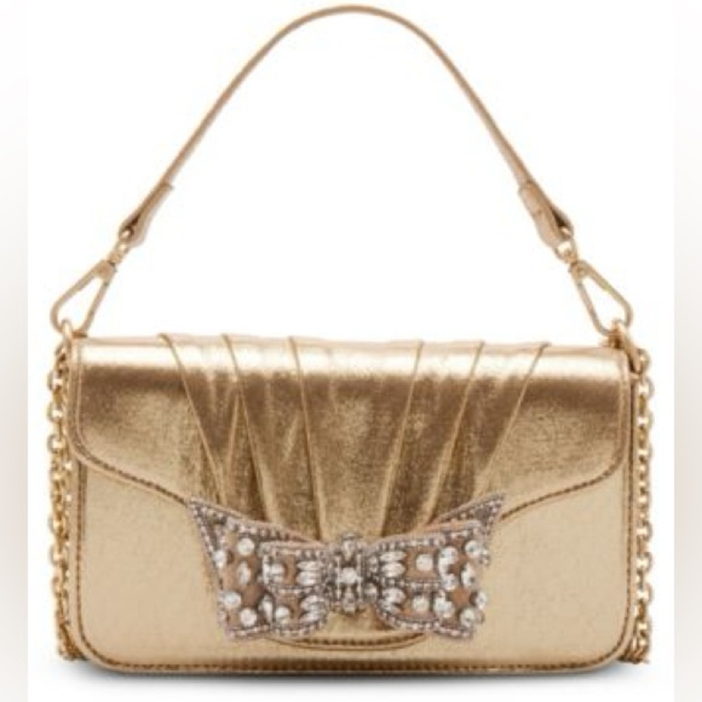 Betsey Johnson | 3D Bow Flap Bag | Gold